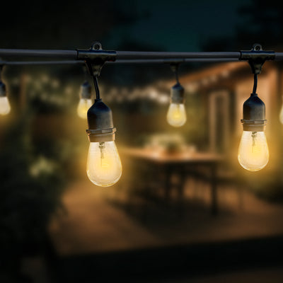 Globe 24ft 11 Watts Dublin Incandescent Vintage String 12 Bulb Light Set (Used) - VMInnovations