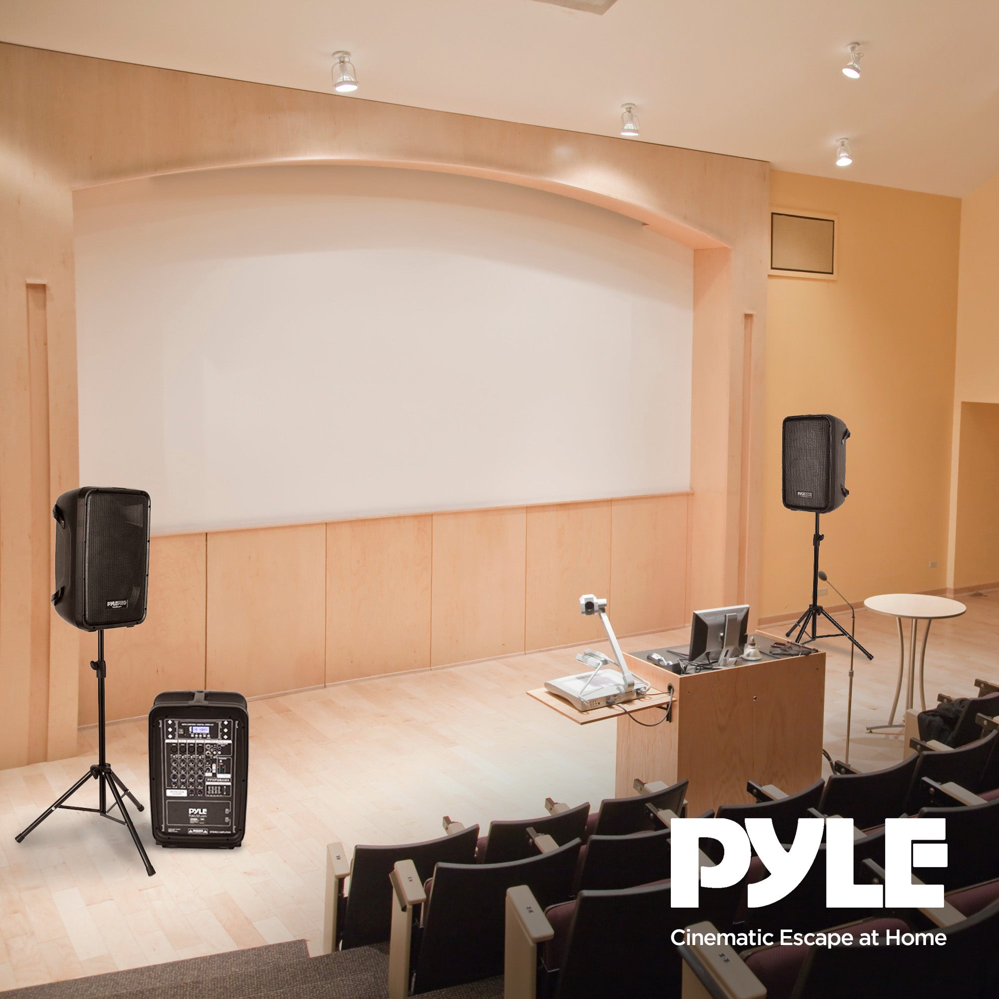 Pyle Stage and Studio 8" PA Loud Speaker and 8 Channel Audio Mixer (Open Box) - VMInnovations