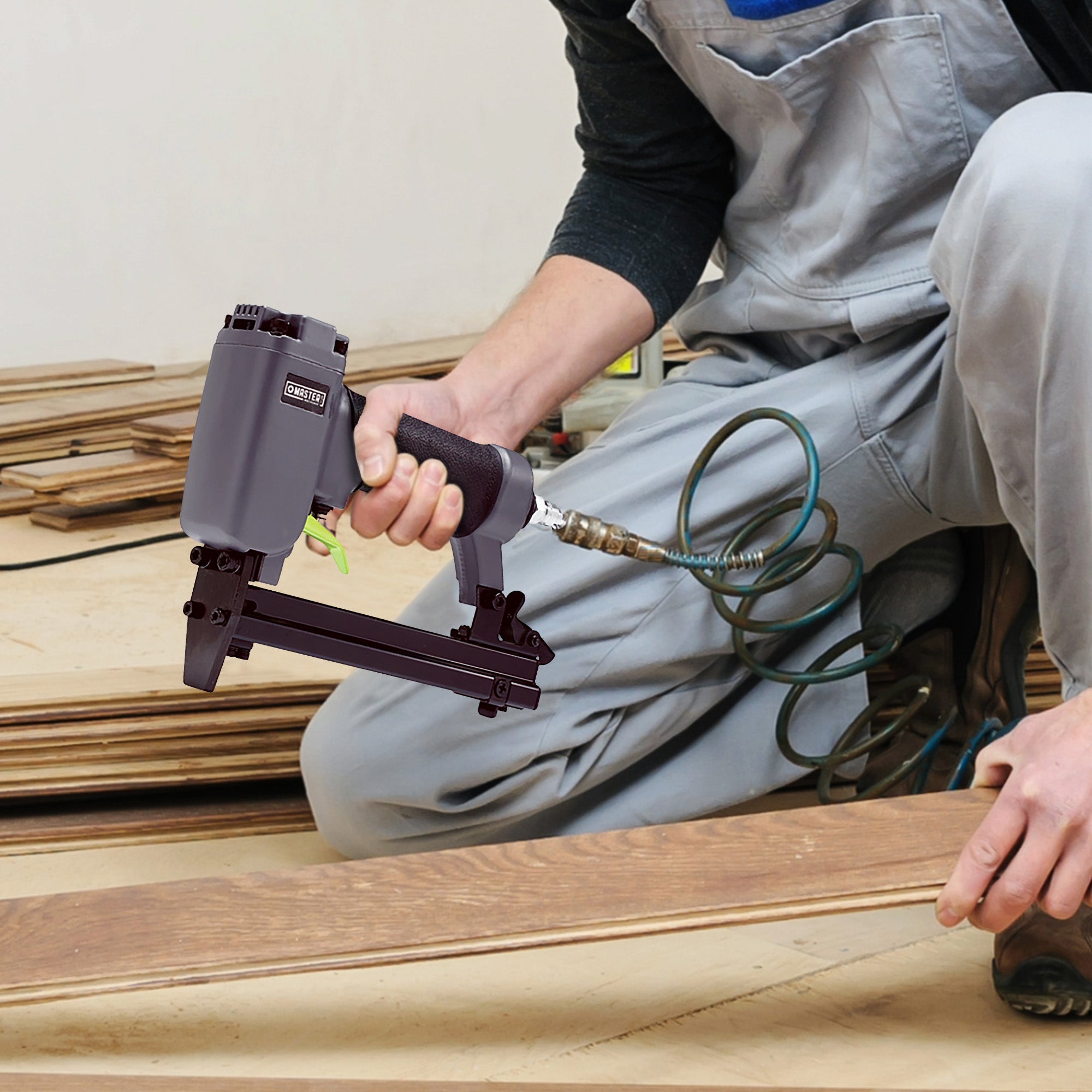 Master Mechanic Pneumatic Upholstery Stapler, 22 Gauge Heavy Duty Staple Gun - VMInnovations