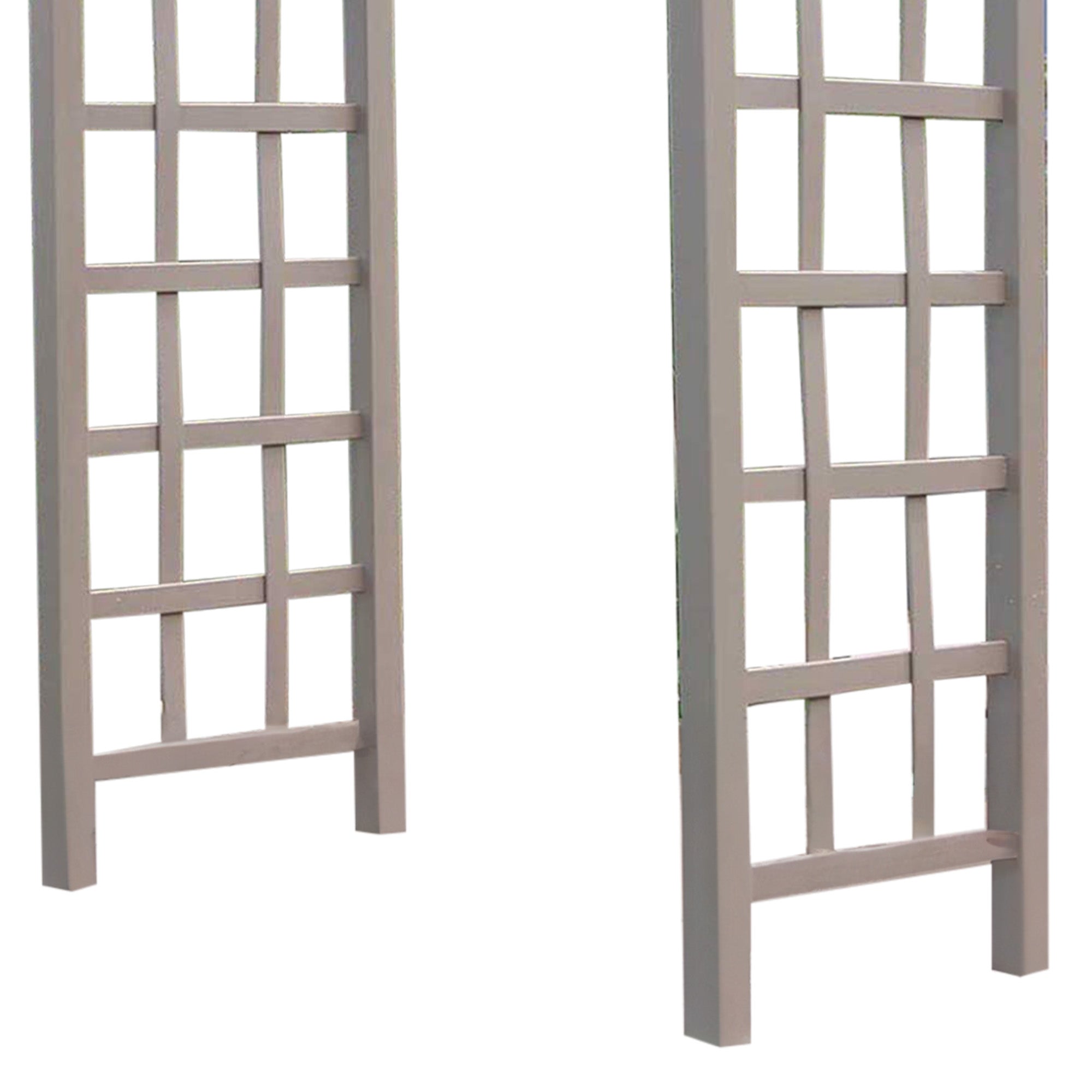 Dura-Trel Elmwood 57" x 84" PVC Garden Arch Lattice Trellis, Mocha (For Parts)