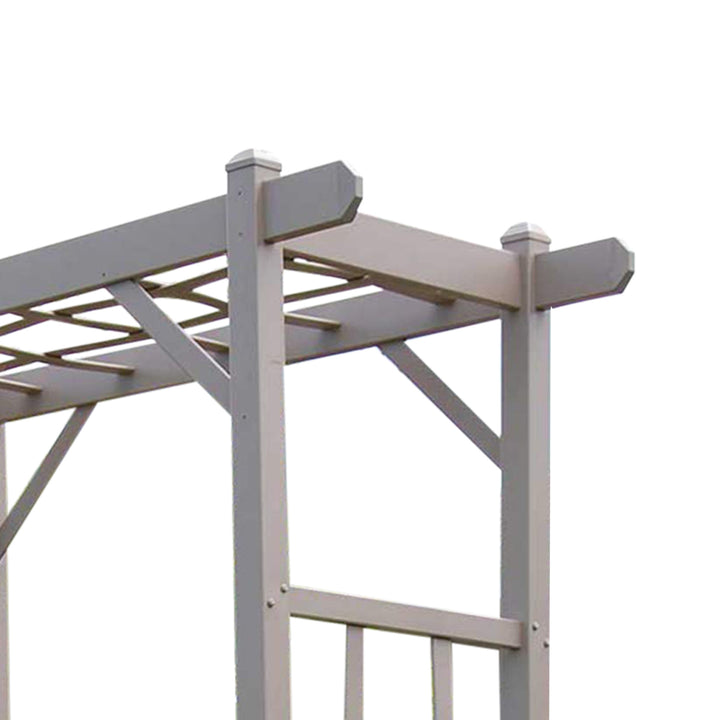 Dura-Trel Gardening PVC Vinyl 57 x 85 x 22 inches Elmwood Arbor, Mocha (Used) - VMInnovations