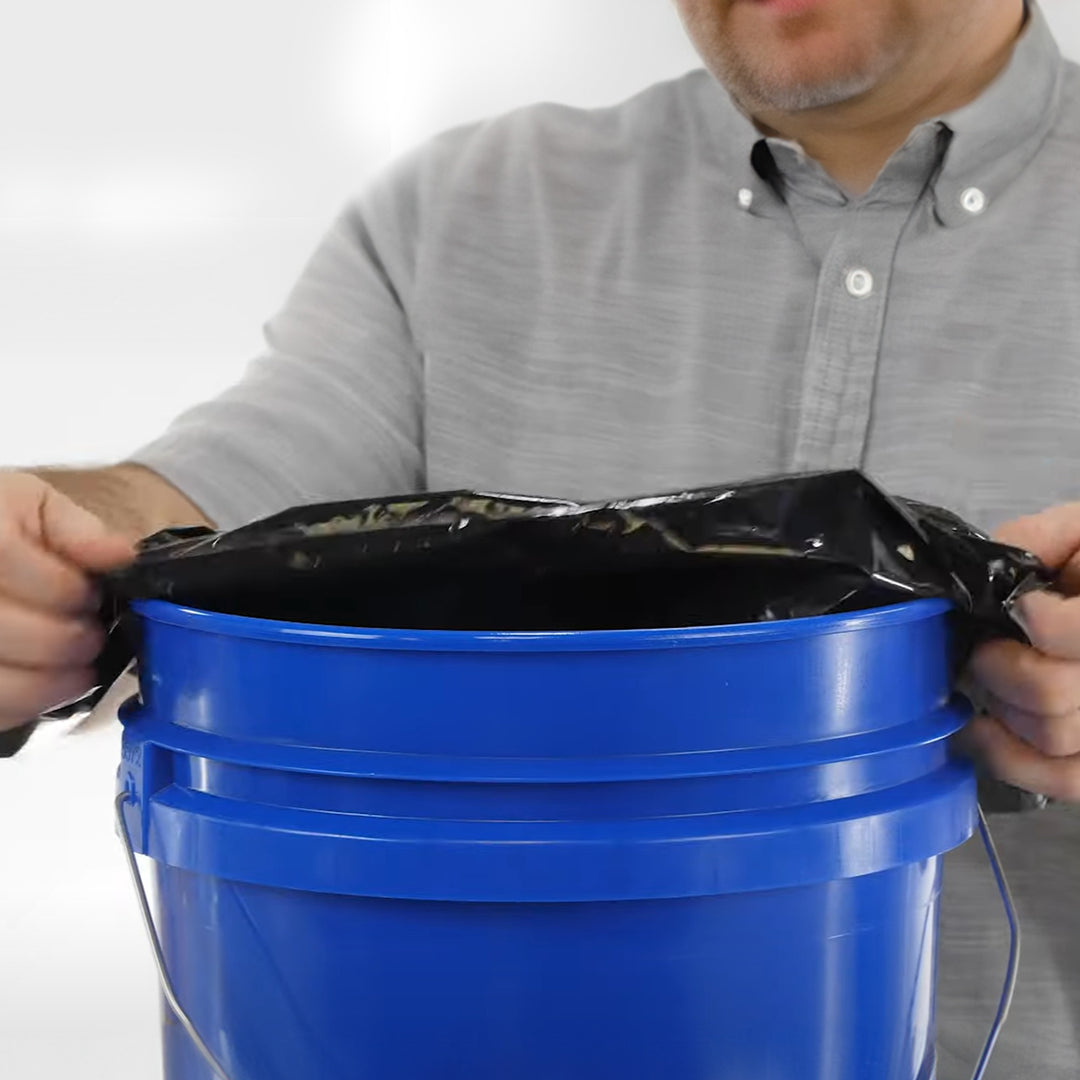 Camco 10 Pack Leak Proof Double Lined Camping Toilet Bucket Waste Bags, Black