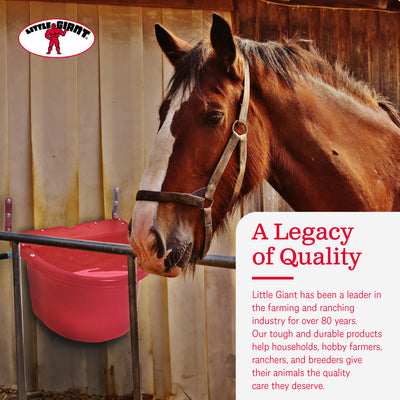 Little Giant 4 Gal Auto Float Controlled Waterer Livestock Trough, Red (4 Pack)
