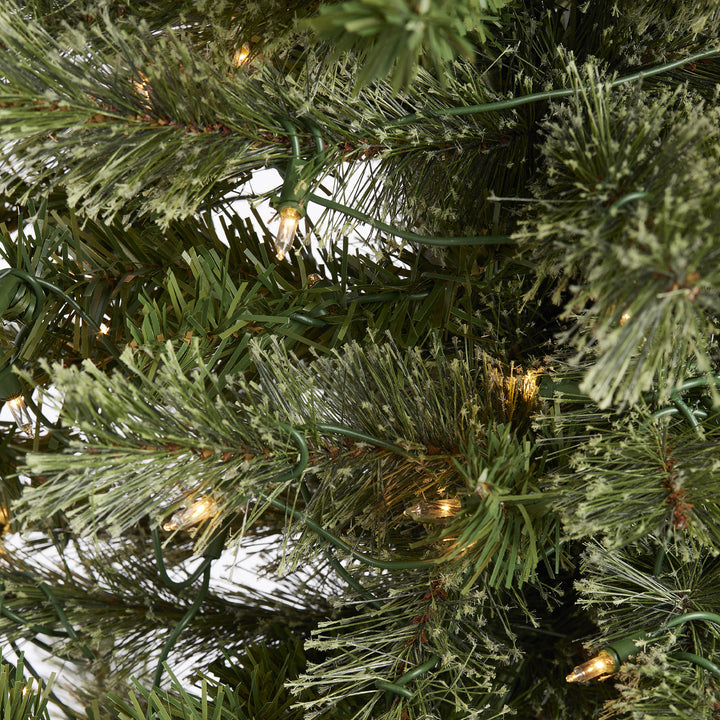 Home Heritage Rotating Tree Stand Base w/Stanley 9' Skinny Pencil Christmas Tree