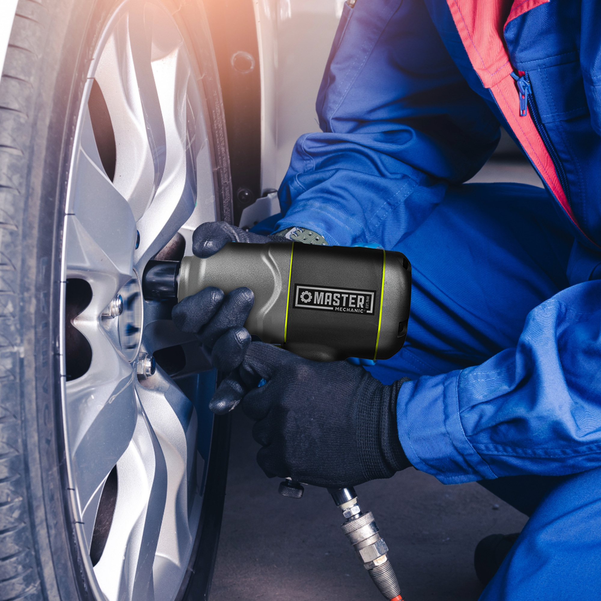 Master Mechanic 4.6 CFM 90 PSI 1/2" Pneumatic Composite Air Impact Wrench w/Grip - VMInnovations