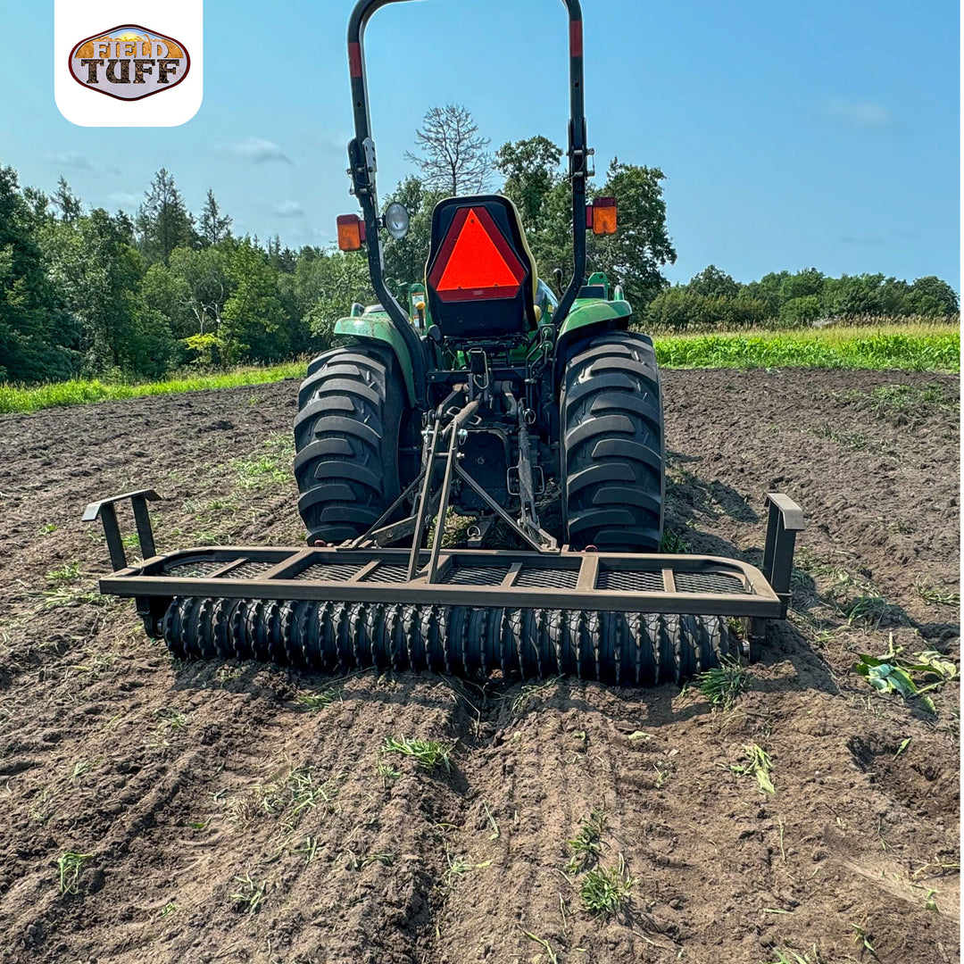 Field Tuff 5 Feet 3 Point Cultipacker, Cast Iron Wheels, 60 Inch Working Width - VMInnovations