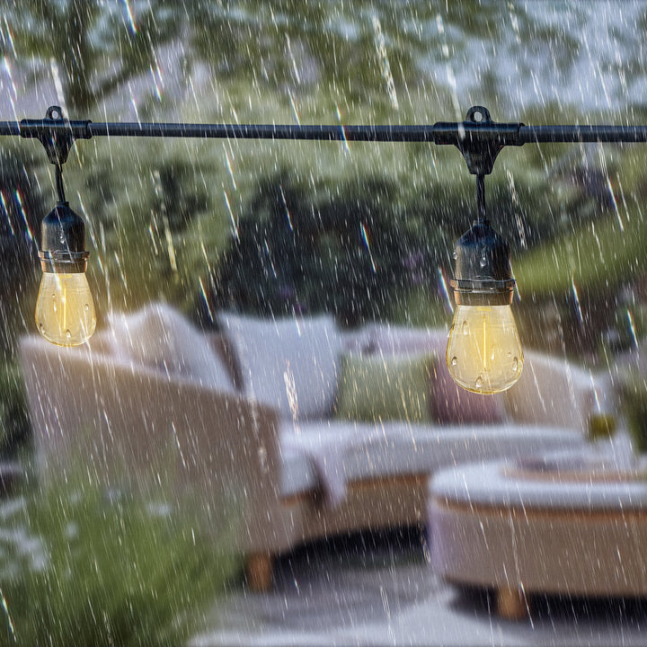 Globe 24 Feet 80 Lumens Dublin LED Vintage String 12 Bulb Light Set w/12 Sockets - VMInnovations