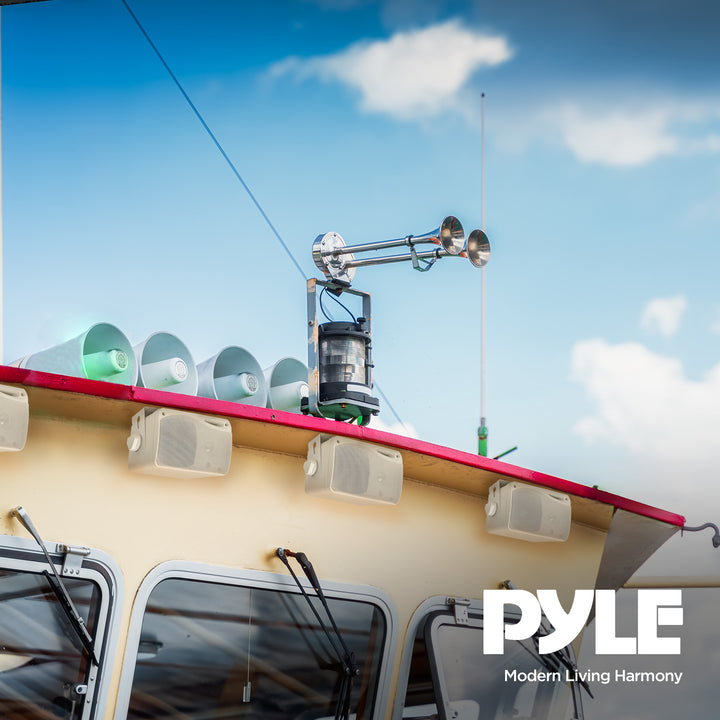 PYLE PLMR24 3.5" 200W Outdoor Speakers 4pk & PT260A 200W Stereo Theater Receiver - VMInnovations