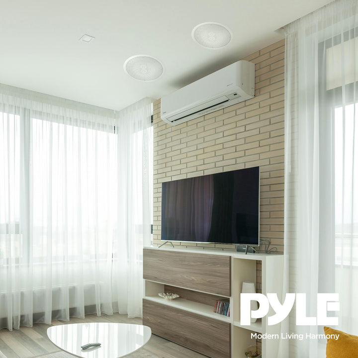 Pyle 6.5 Inch 300W Home Audio In-Ceiling or Outdoor Speaker Waterproof (2 Pack)