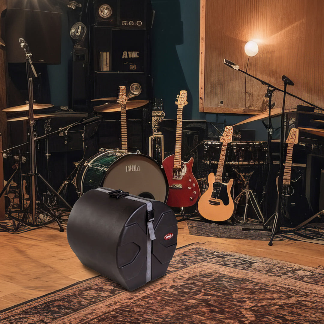 SKB 16" x 16" Floor Tom Case with Padded Interior & D-Shaped Drum Design, Black