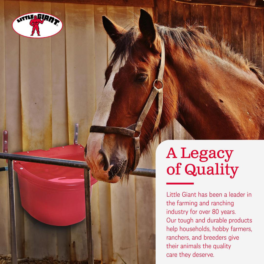 Little Giant 4 Gal Auto Float Controlled Waterer Livestock Trough, Red (3 Pack) - VMInnovations