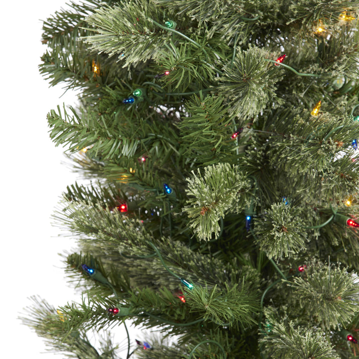 Home Heritage Stanley Pine Artificial Christmas Tree, 7' with Metal Base Stand