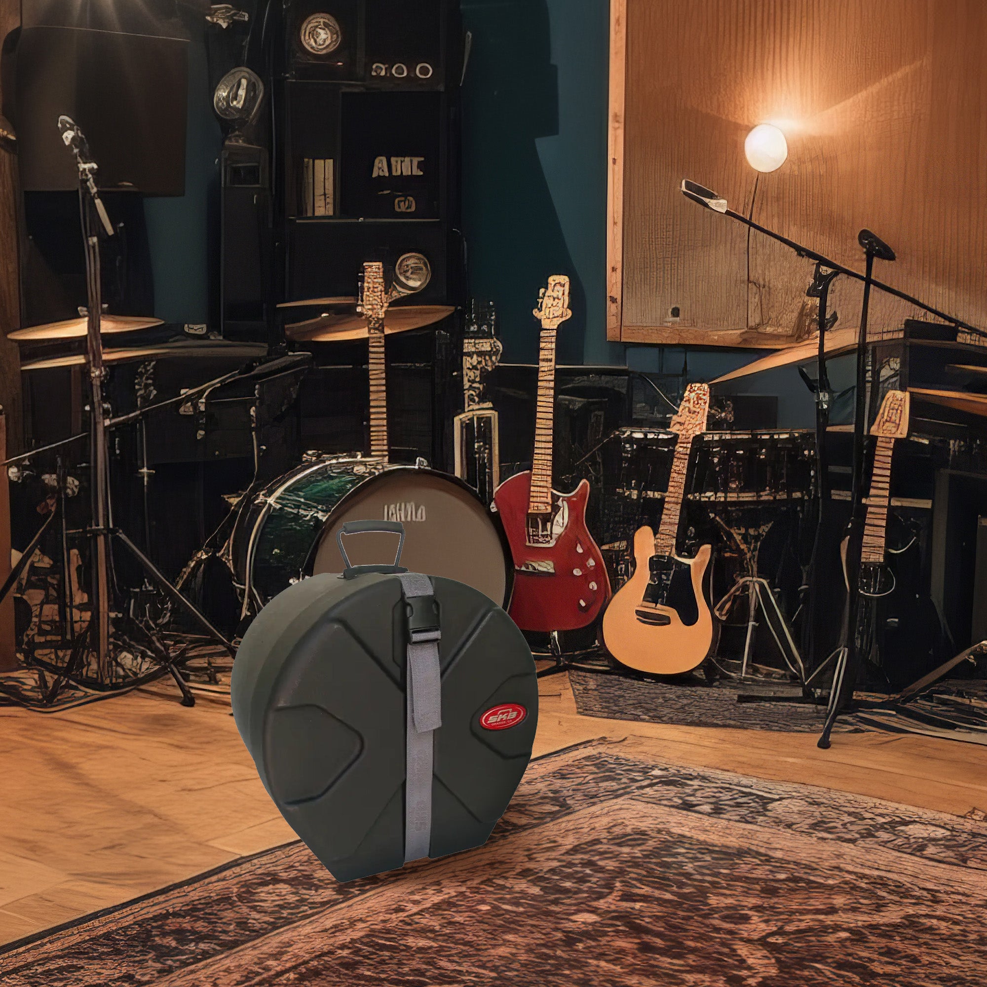 SKB 9" x 13" Tom Case with Padded Interior and D-Shaped Drum Design, Black - VMInnovations