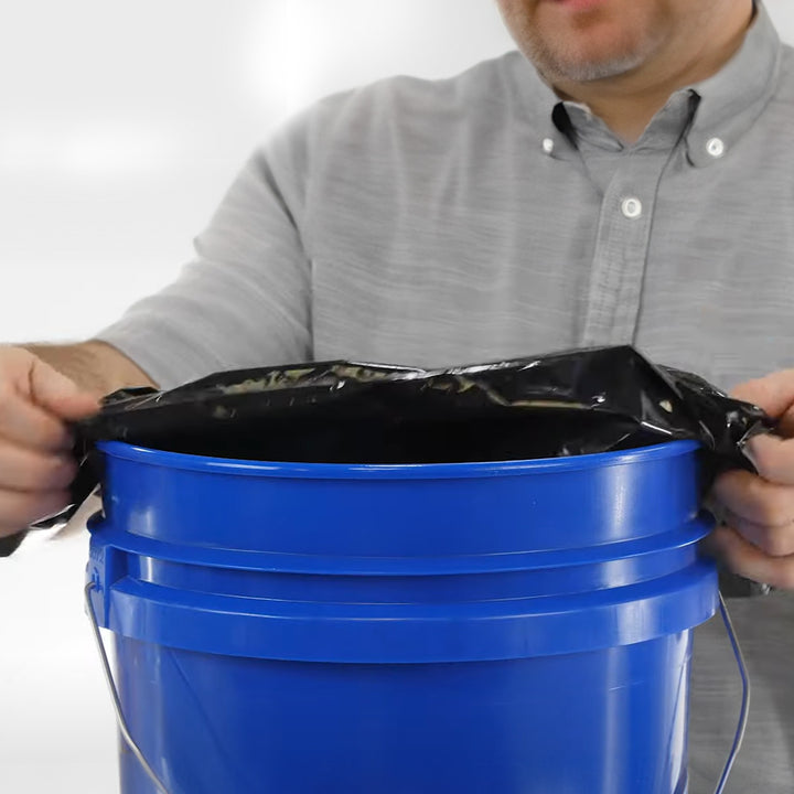 Camco 10 Pack Leak Proof Double Lined Camping Toilet Bucket Waste Bags, Black