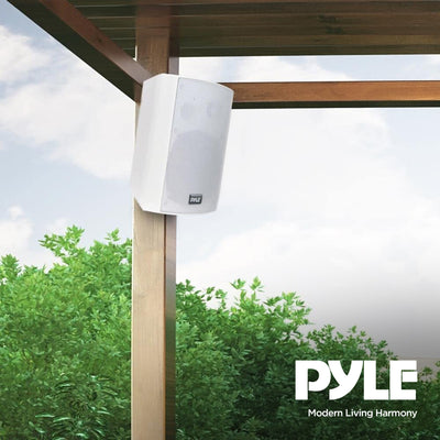 Pyle PDWR51BTWT Bluetooth Indoor Outdoor 5.25 In Speaker System, White (4 Pack) - VMInnovations