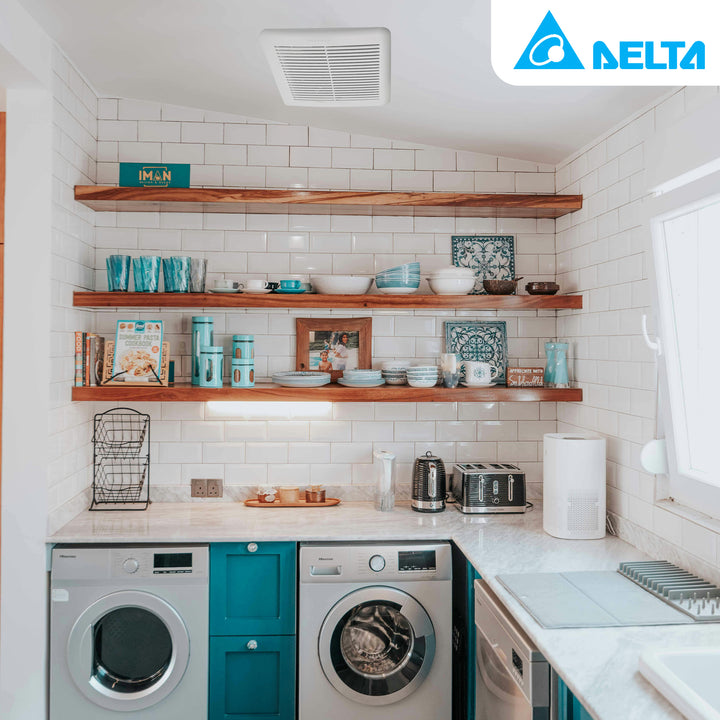 Delta Breez Integrity Exhaust Bathroom Fan 80 CFM w/Humidity Sensor, (Open Box)