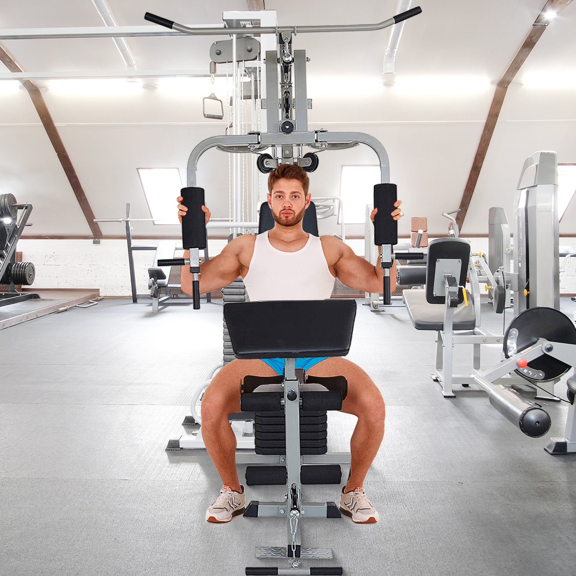 Everyday Essentials Home Gym Exercise Equipment Bench Strength Workout Station - VMInnovations
