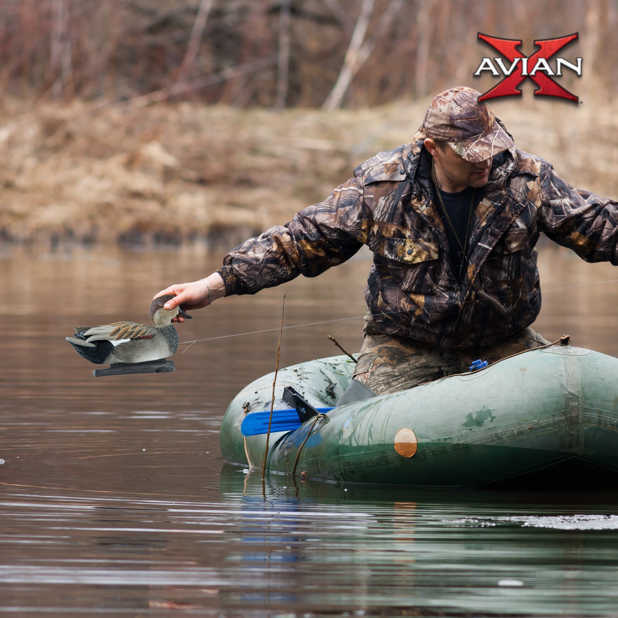 Avian X Topflight Gadwall Decoys Realistic Gray Ducks, Set of 6, Multicolor - VMInnovations