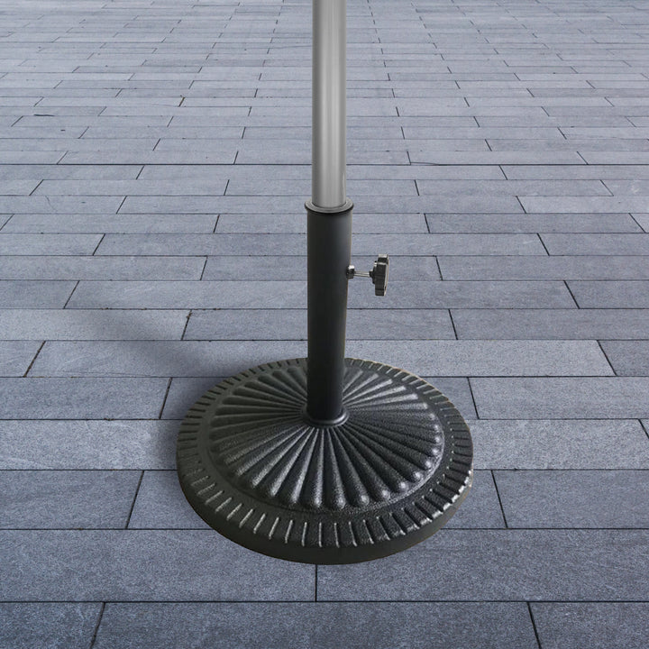 Four Seasons Courtyard 22 Inch Umbrella Base Fits Up To 2" Umbrella Pole, Black - VMInnovations