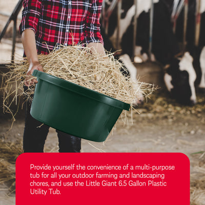 Little Giant 6.5 Gallon Plastic All Purpose Farm and Ranch Utility Tub (Used) - VMInnovations
