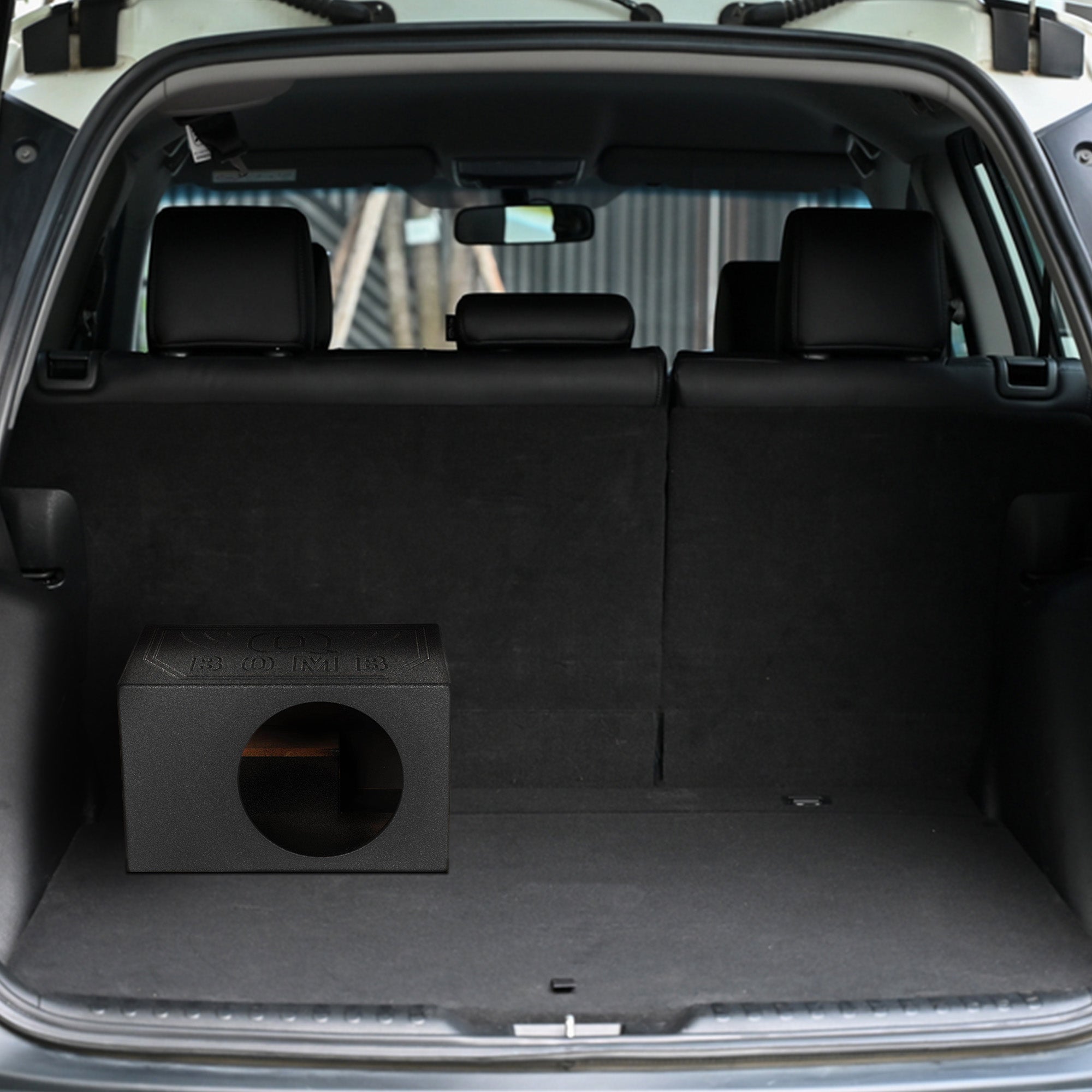 Q-POWER QBOMB10VL Single 10" Vented Ported Car Sub Box Enclosure (Open Box) - VMInnovations