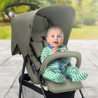 hauck Sport T13 Lightweight Compact Foldable Stroller, Dark Olive (Open Box)