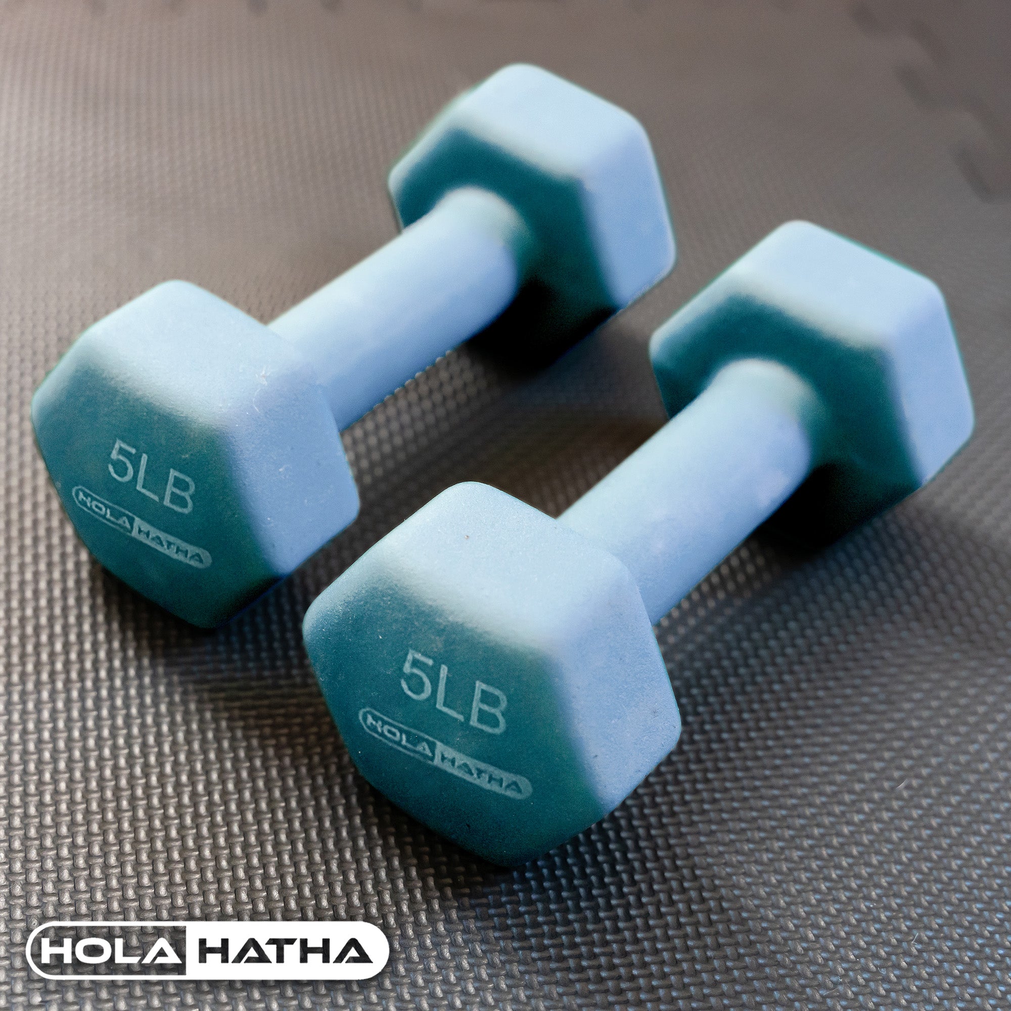 HolaHatha 146 Pound Neoprene Dumbbell Full Body Weight Set with Storage Rack - VMInnovations