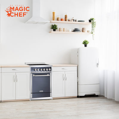 Magic Chef MCSRE24S Stainless Steel Electric Range with Convection and 4 Burners - VMInnovations