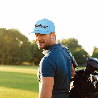 Titleist Diego Semi Curved Bill Split Panel Snapback Golf Cap, Niagara/Black