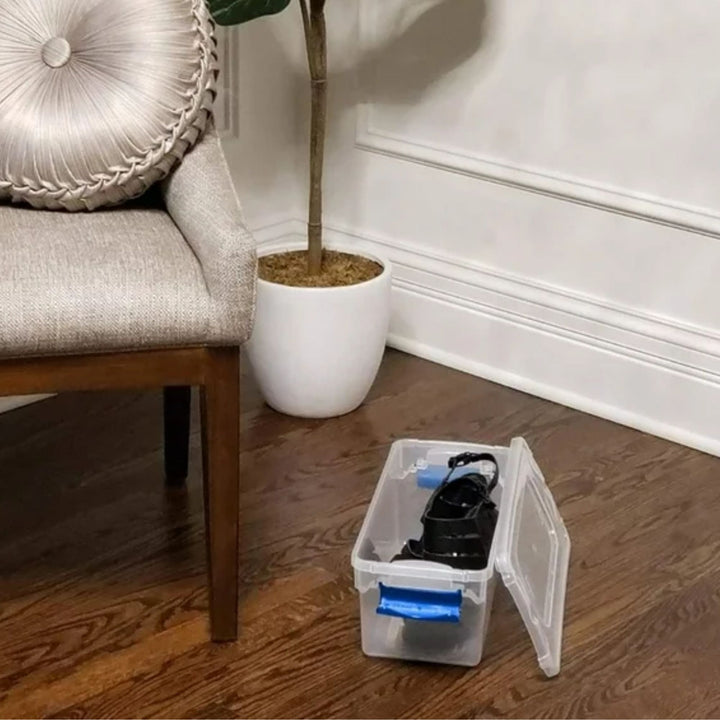 Homz 7.5 Qt Secure Clear Plastic Stackable Storage Container, 5 Pack (Open Box)