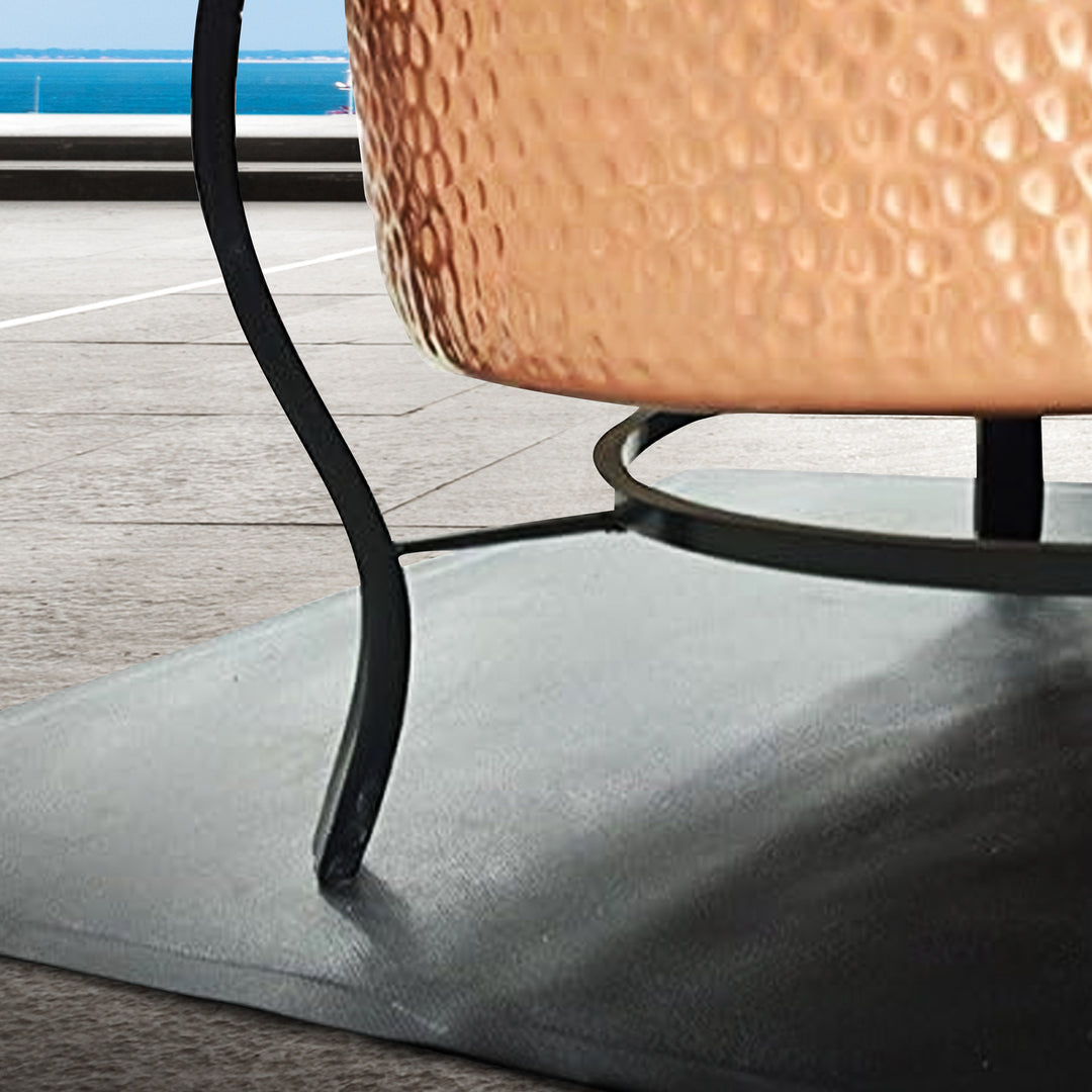 DiversiTech 30 Inch Ultra Grill Mat with Secure Use on Composite Decks, Black - VMInnovations