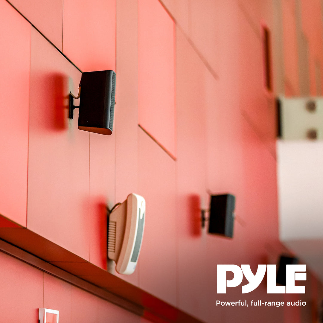 Pyle PLMR24B 3.5" 200W Box Speakers 4 Pack & PT260A Home Digital Stereo Receiver - VMInnovations