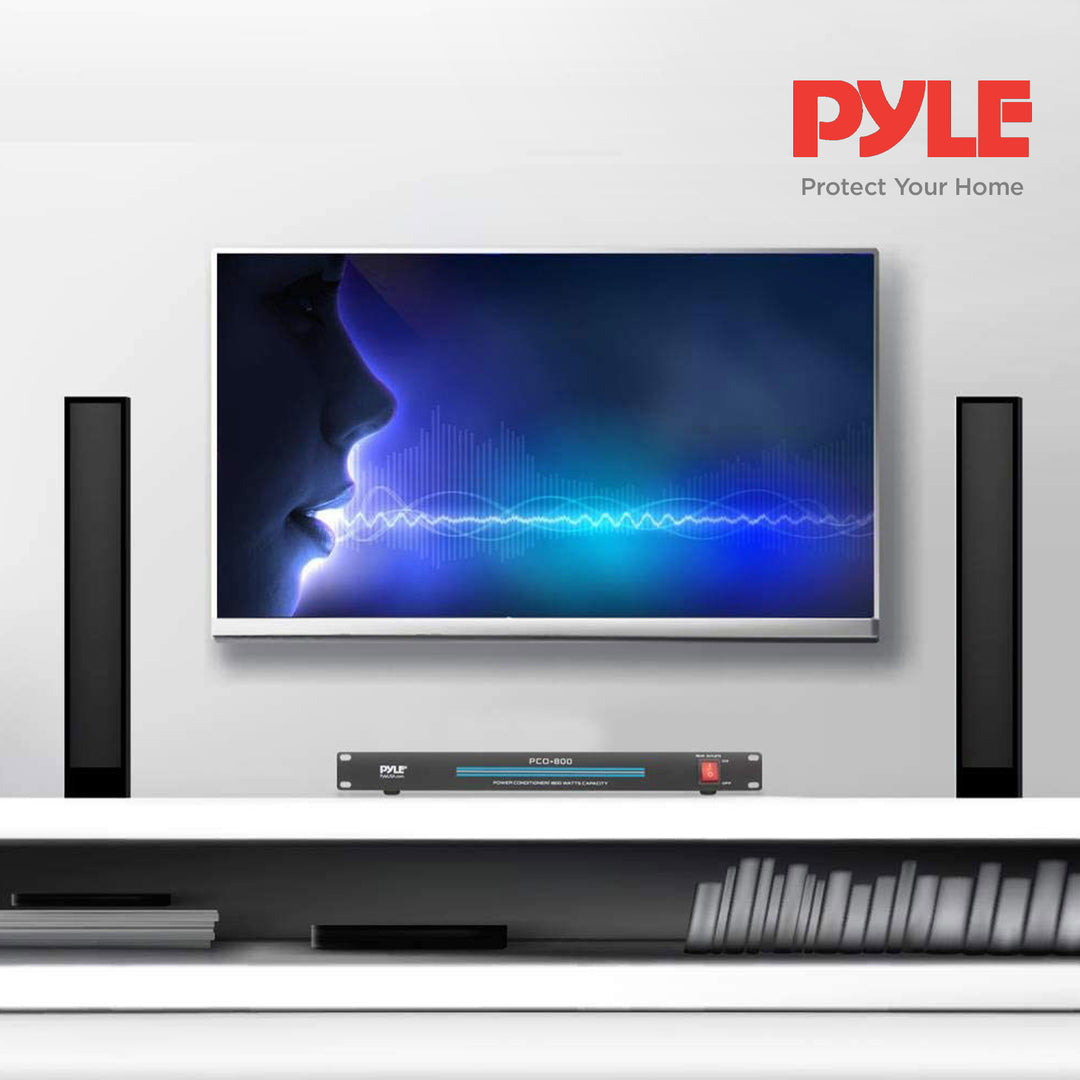 Pyle 1800 Watt Mount Rack Power Conditioner Surge Protector 8 Outlets (Open Box) - VMInnovations