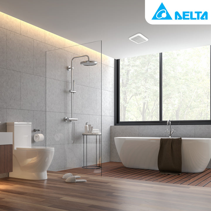 Delta Breez Exhaust Fan w/Dual Speed Adjustable, 80/110 CFM, White (Open Box)