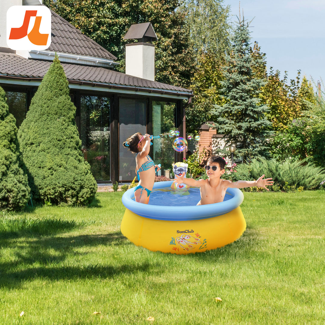 JLeisure 5 Ft x 16.5 Inch Sea Otter Inflatable Outdoor Backyard Pool (Open Box)