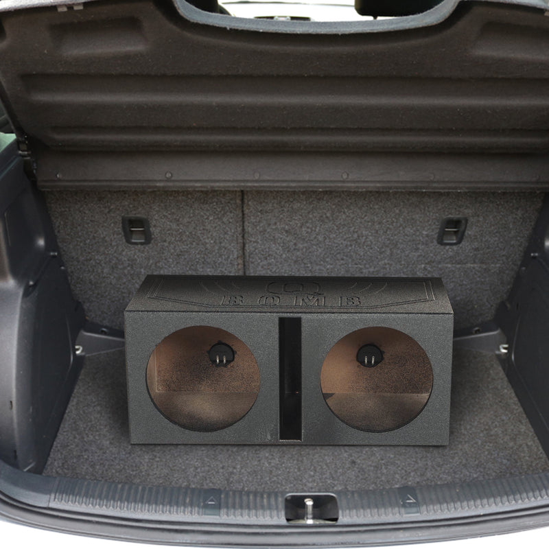 QPower Dual 10 Inch Vented Subwoofer Enclosure with Bedliner Spray (Open Box)