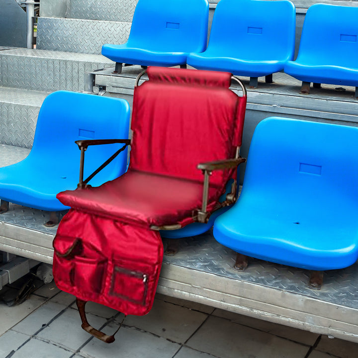 Four Seasons Courtyard Padded Stadium Seat w/Back Support, Multicolor (4 Pack) - VMInnovations