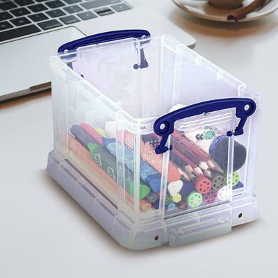 Really Useful Box 1.6L Container w/Snap Lid & Clip Lock Handle, (4pk) (Used) - VMInnovations