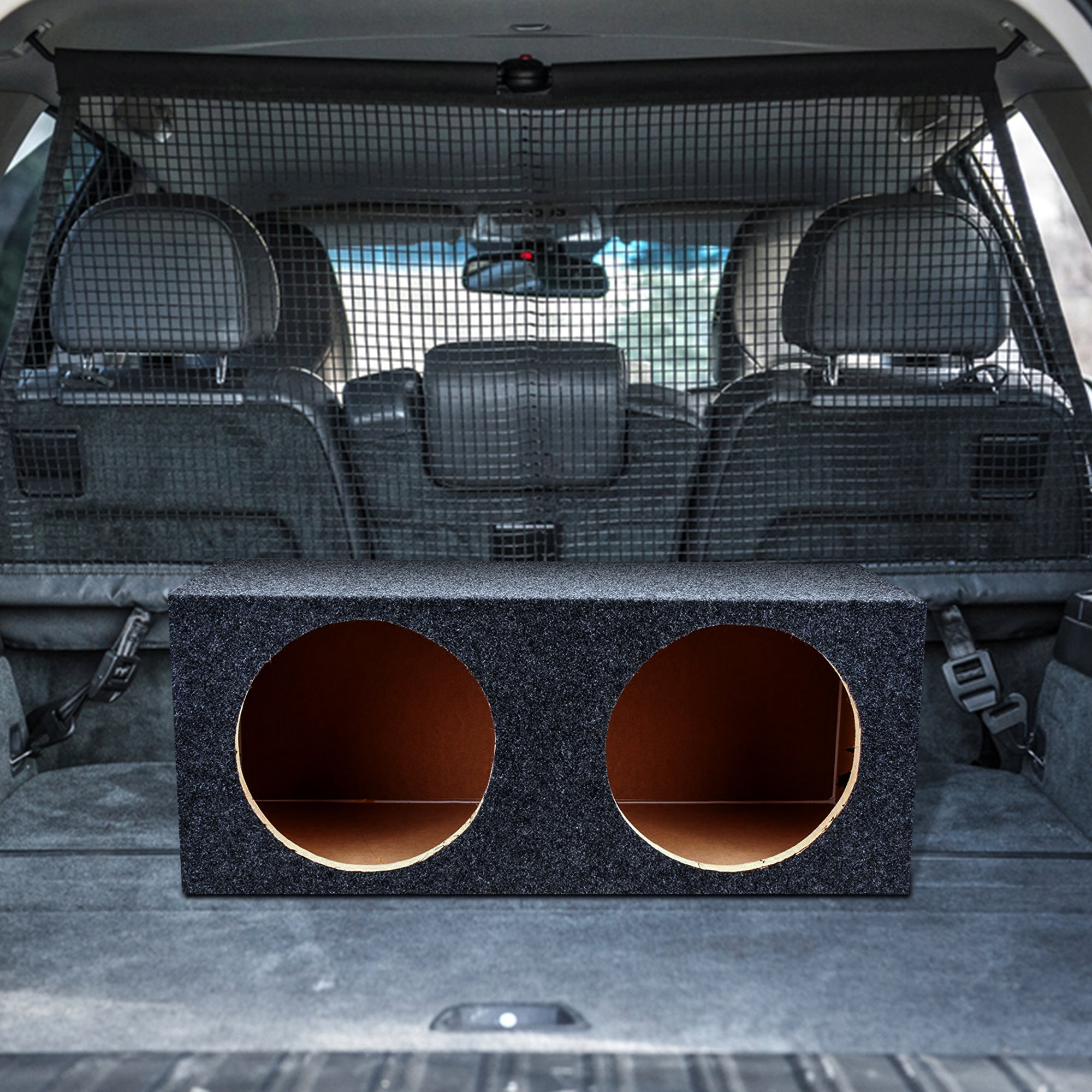 QPower 12" Heavy-Duty Sealed Vehicle Subwoofer Enclosure Woofer Box (Open Box) - VMInnovations