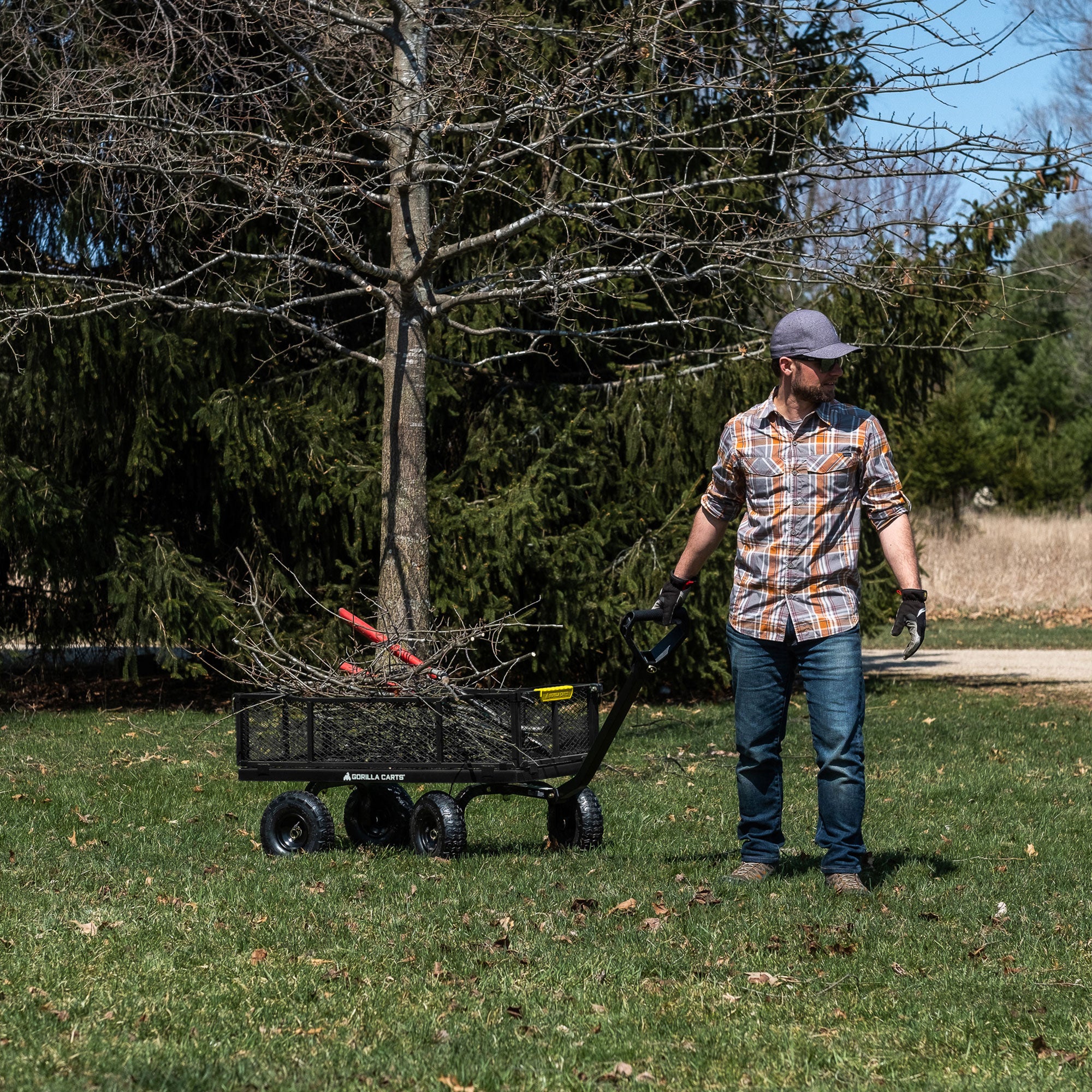 Gorilla Cart Heavy Duty Steel Utility Wagon Cart, 900 lb. Capacity (Open Box) - VMInnovations
