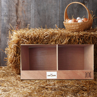 Rugged Range Duplex Chicken Coop Interior Nesting Box for 2 to 4 Hens (Open Box) - VMInnovations