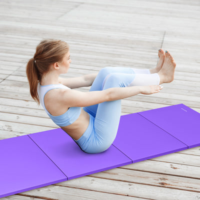 BalanceFrom 4' x 8' x 2" All Purpose Fitness Gymnastics Gym Mat,Purple(Open Box) - VMInnovations