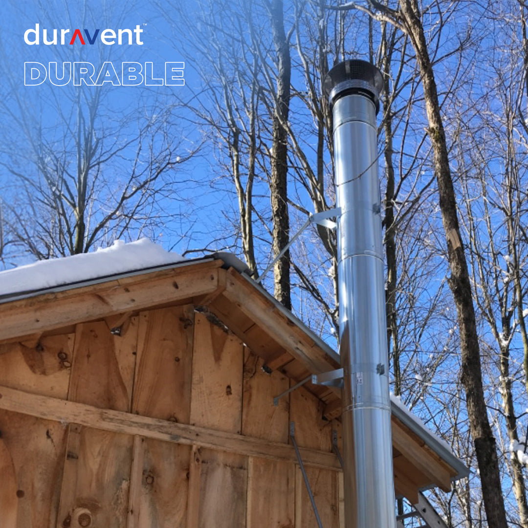 DuraVent DuraBlack Stainless Steel Single Wall Stove Pipe, 48 x 6 Inch (Used)