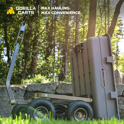 Gorilla Carts 800lb Capacity Heavy Duty Yard Dump Utility Cart, Gray (For Parts) - VMInnovations