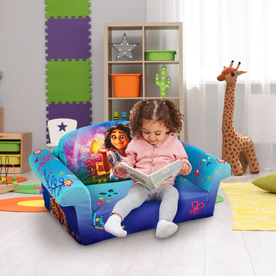 Marshmallow Furniture Kids 2-in-1 Flip Open Foam Compressed Sofa, Encanto (Used) - VMInnovations