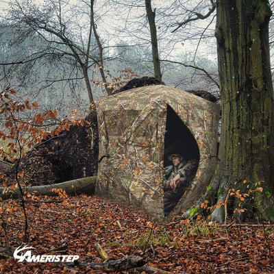 Ameristep Care Taker 66 x 55 x 55 Polyester Camouflage Ground Blind (Open Box) - VMInnovations