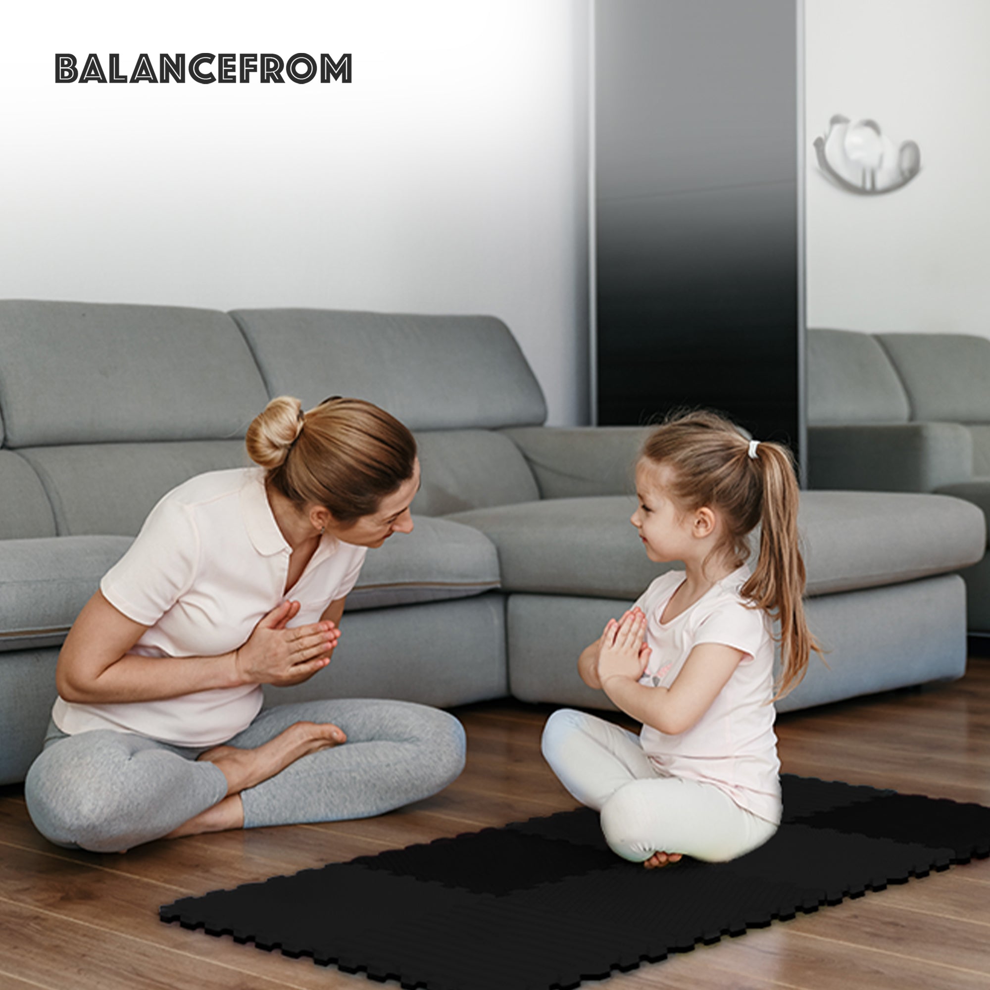 BalanceFrom Fitness 24 Sq Ft Interlocking EVA Foam Exercise Tiles, Black (Used) - VMInnovations