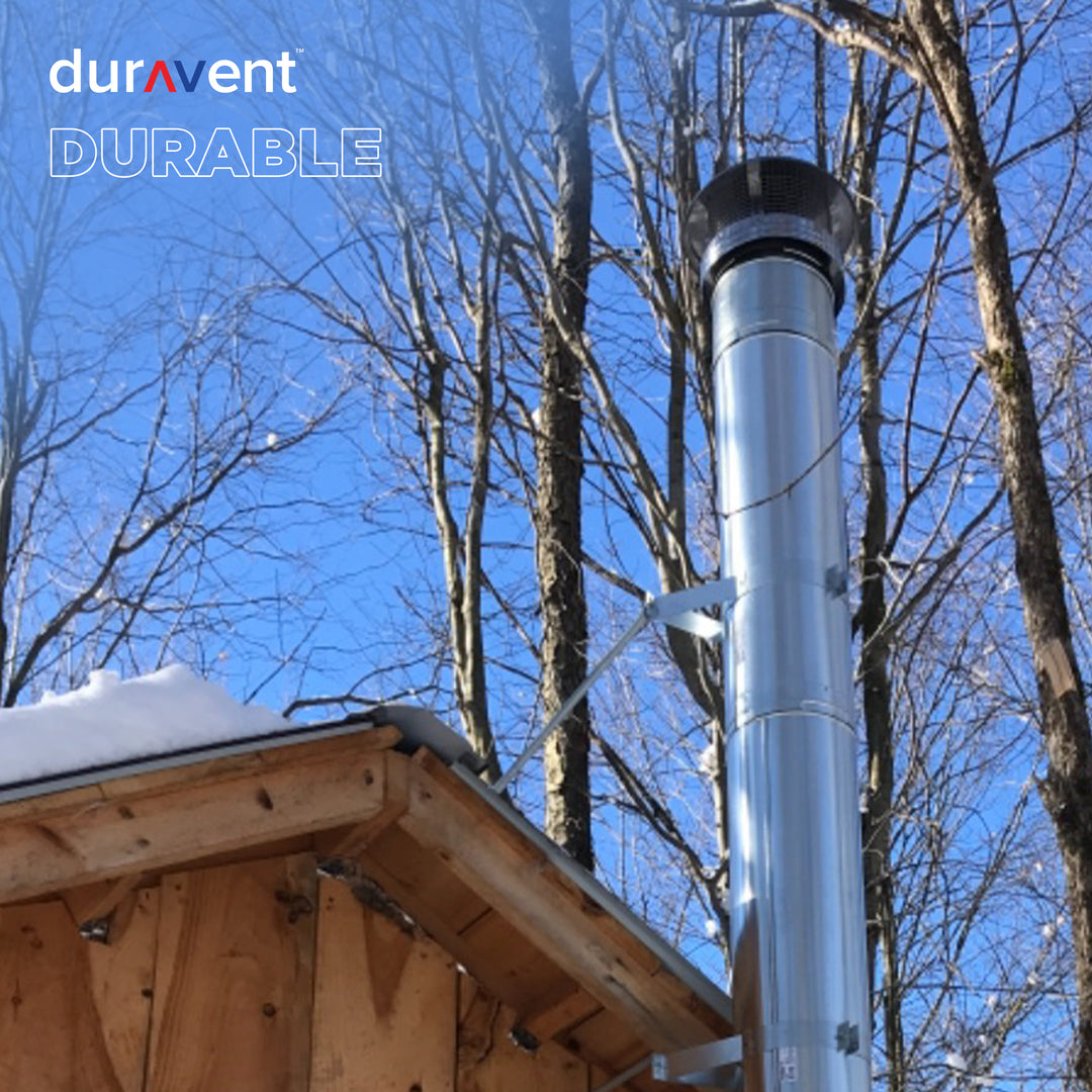 DuraVent Extended Roof Bracket Chimney Support Brace, 6" Diameter (For Parts)