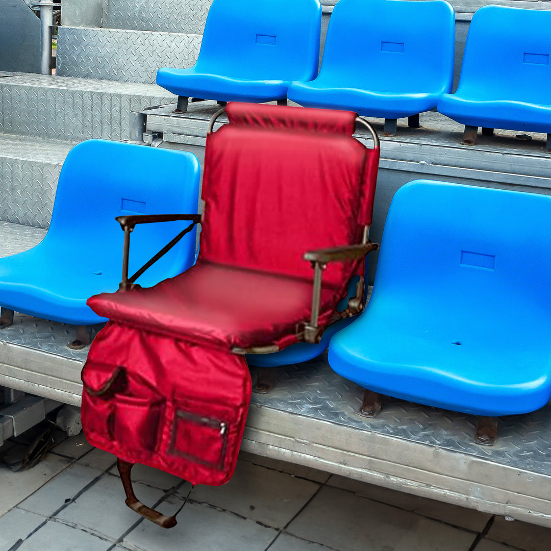 Four Seasons Courtyard Stadium Seat w/Back Support, Multicolor(4 Pack)(Open Box)