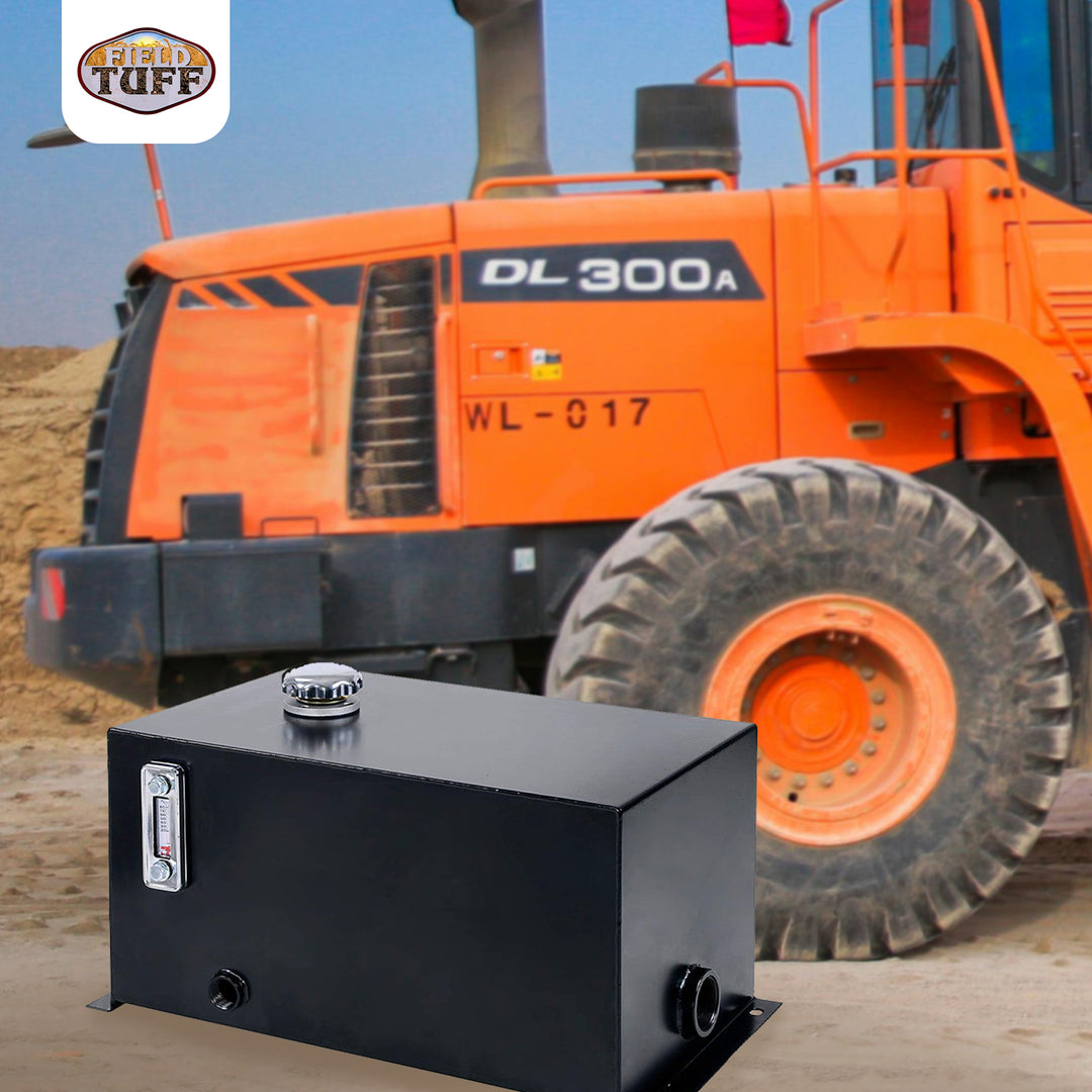 Field Tuff FTF-10GOR 10 Gallon 14 Gauge Steel Hydraulic Reservoir Tank, Black